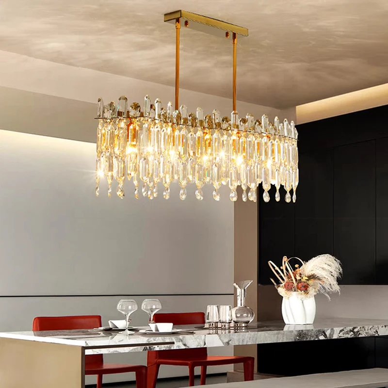 

Sparkling Crystal Chandeliers for Dining Room Ceiling Modern Luxury Hanging Lamps for Home Decor Lighting Fixture LED Lustres