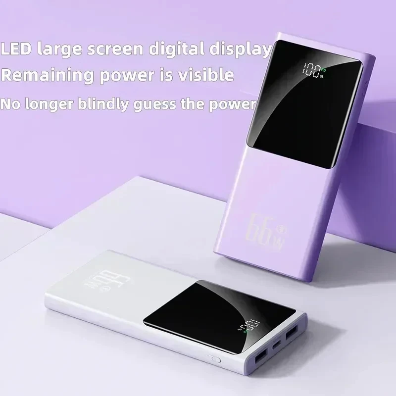 50000mah Portable Power Bank External Spare Battery Pack With Cable External Battery Pack Mobile Phone Power Bank For IPhone