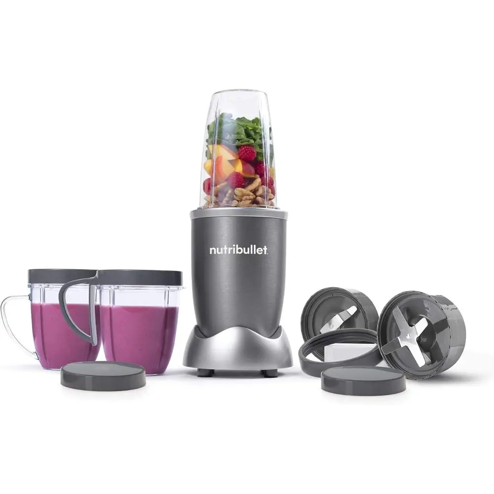 12-Piece High-Speed 600-Watt Blender/Mixer System in Gray