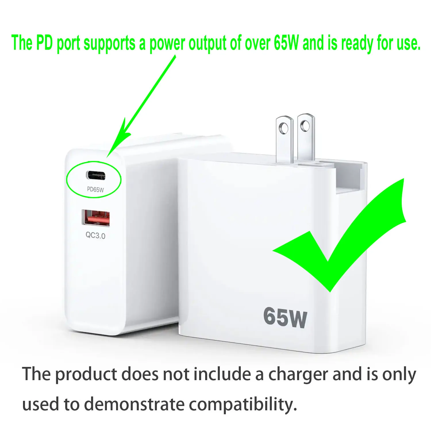 65W PD Typ-C-Kabel für Wii-Controller, Ladeadapter, USB-C-LED-Konverterkabel für Nintendo Wii-Konsole, Stromkabel – Detail 1