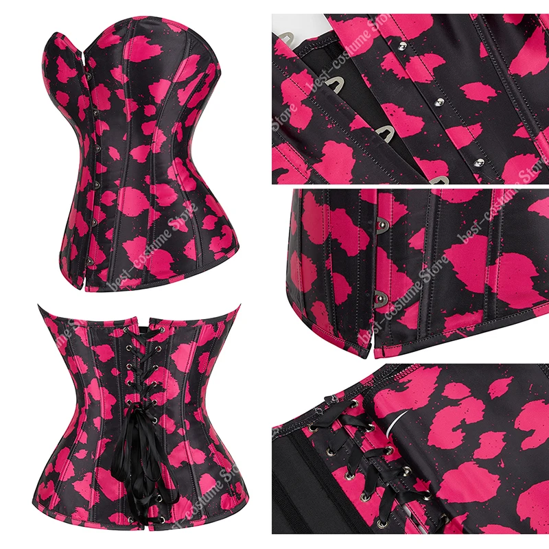 Corsés estampados para mujer, Top Sexy con estampado de Graffiti, corpiño colorido, Tops Burlesque, corsé Overbust de talla grande