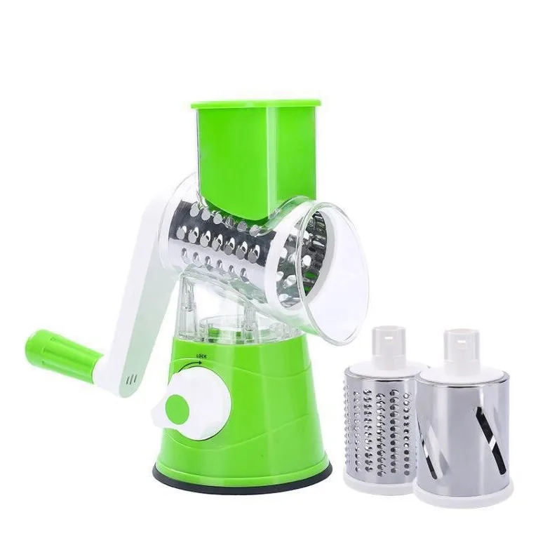 Manual Rotary Hand Crank Vegetable Slicer Multifunctional Kitchen Grater for Shredding Slicing Julienne Potato Carrot