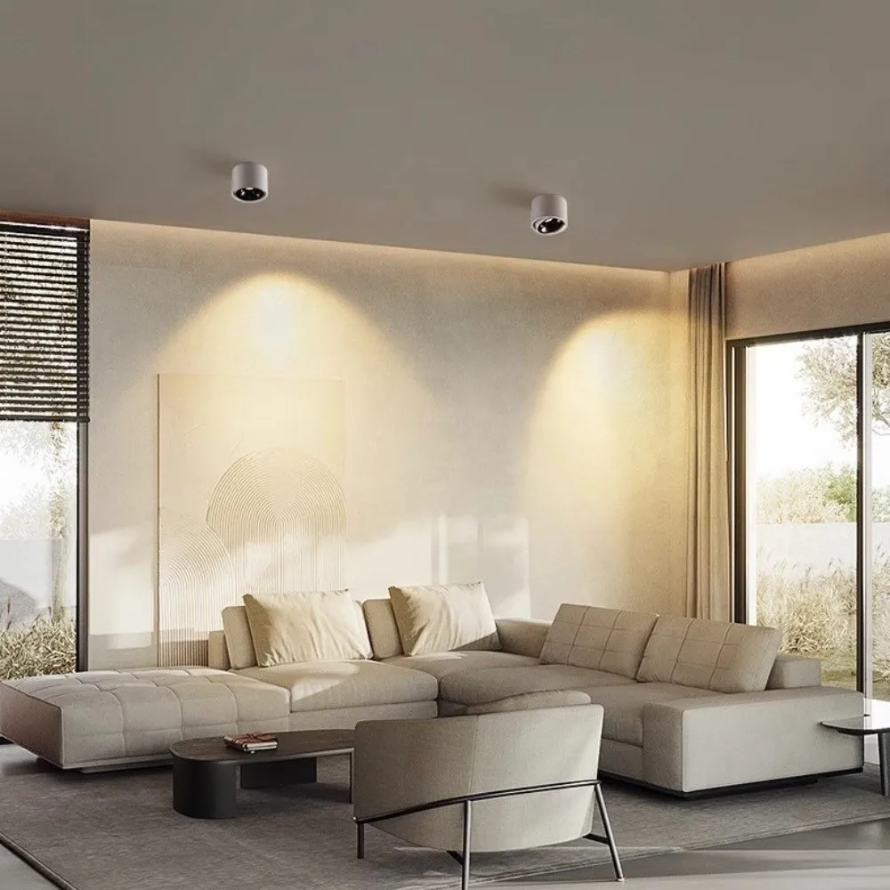 

Светодиодный прожектор с регулируемым углом 7 Вт, антибликовый энергосберегающий светодиодный светильник вниз, накладной светильник с регулируемой яркостью, потолочный точечный светильник, выставочный зал