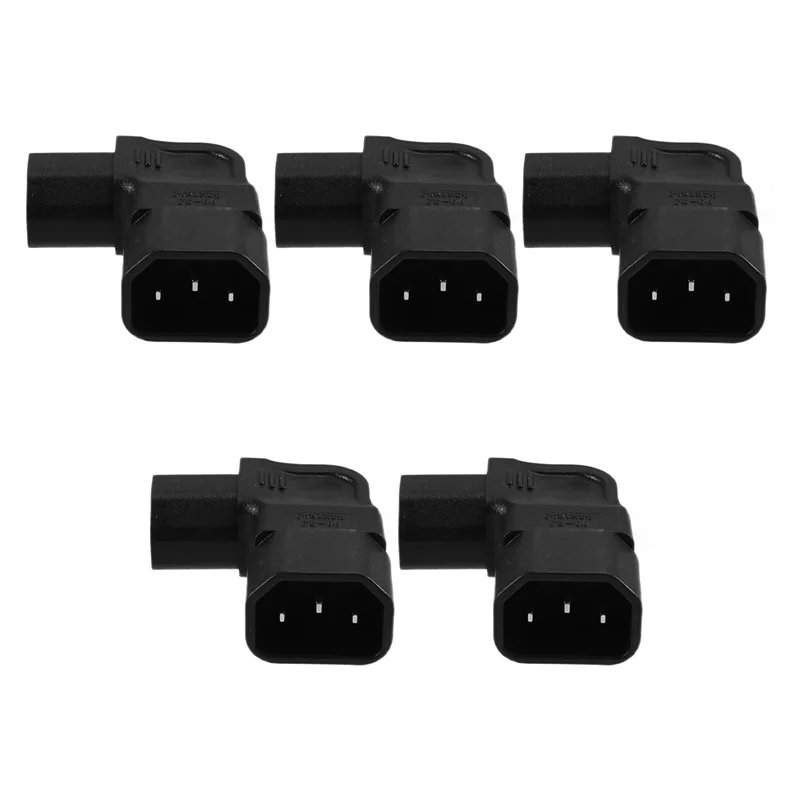Power IEC 320 C14 Naar C13 AC Adapter 3 Pin Man-vrouw Verlengen Linker Hoek AC Converter 3 Pin IEC 320