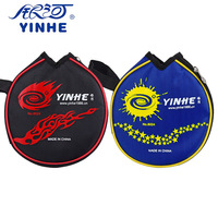 2PC YINHE Table Tennis Racket Bag Thick Round Protective Blue/Black Dustproof Portable Ping Pong Base Bag Can Hold Half A Racket