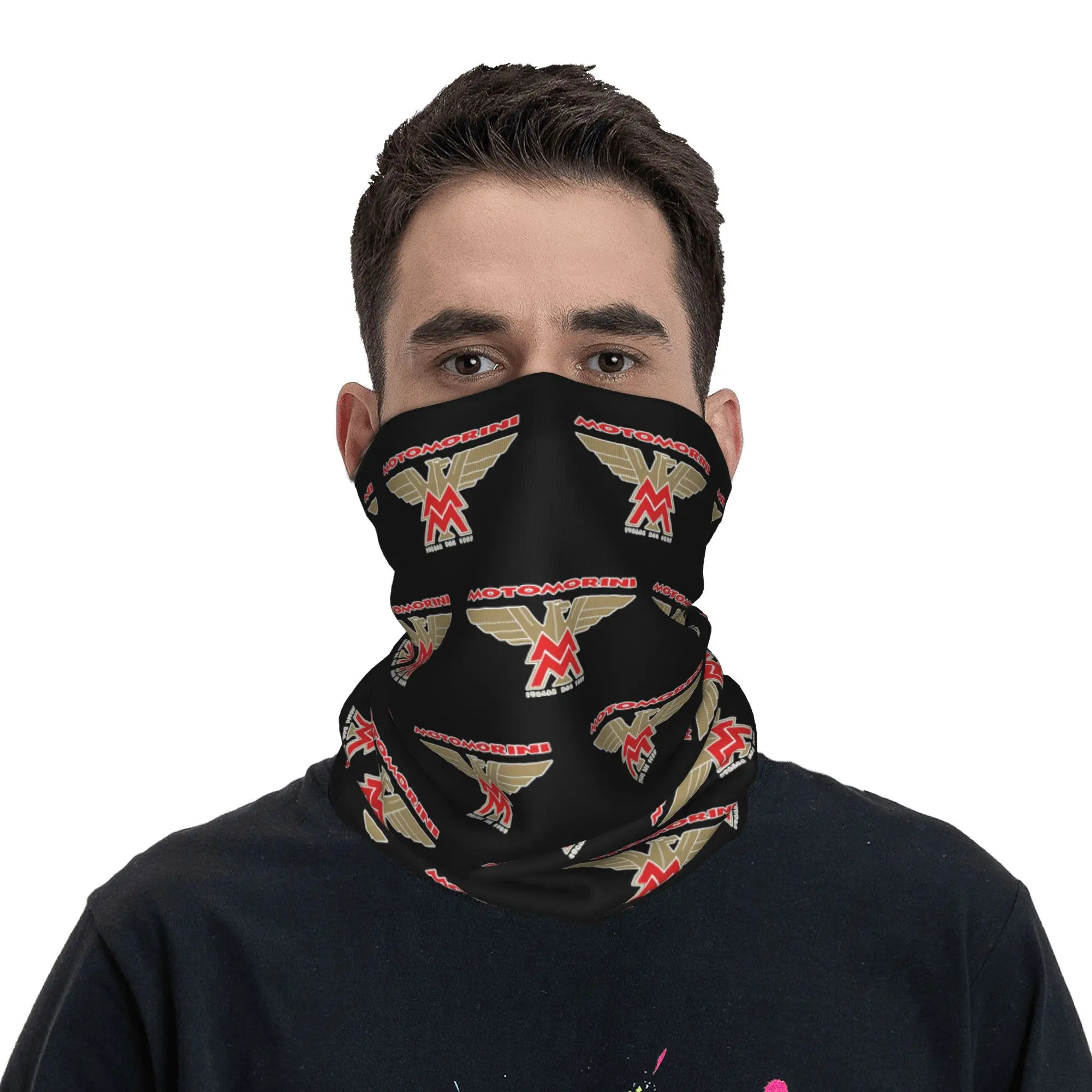 Moto Morini Logo Motorrad Bandana Halsmanschette Bedruckte Sturmhauben Maske Schal Multifunktionales Radfahren Reiten Erwachsene Atmungsaktiv