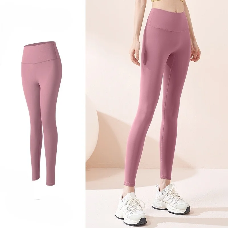Pantaloni da yoga Palestra Donna Maglia senza cuciture Fitness Glutei pesca Flare Vita Controllo OL Booty Sollevamento Abbigliamento sportivo Vibrazione in pile invernale