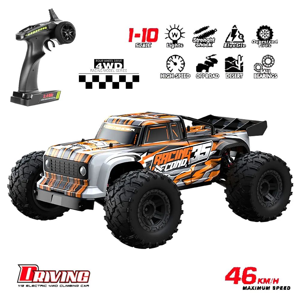 2023 New Arrival G107 RC Car 2.4Ghz 1:10 Scale 4WD RC Truck 46KM/H+ High Speed Car Off Road IPX8 Waterproof Remote Control Car