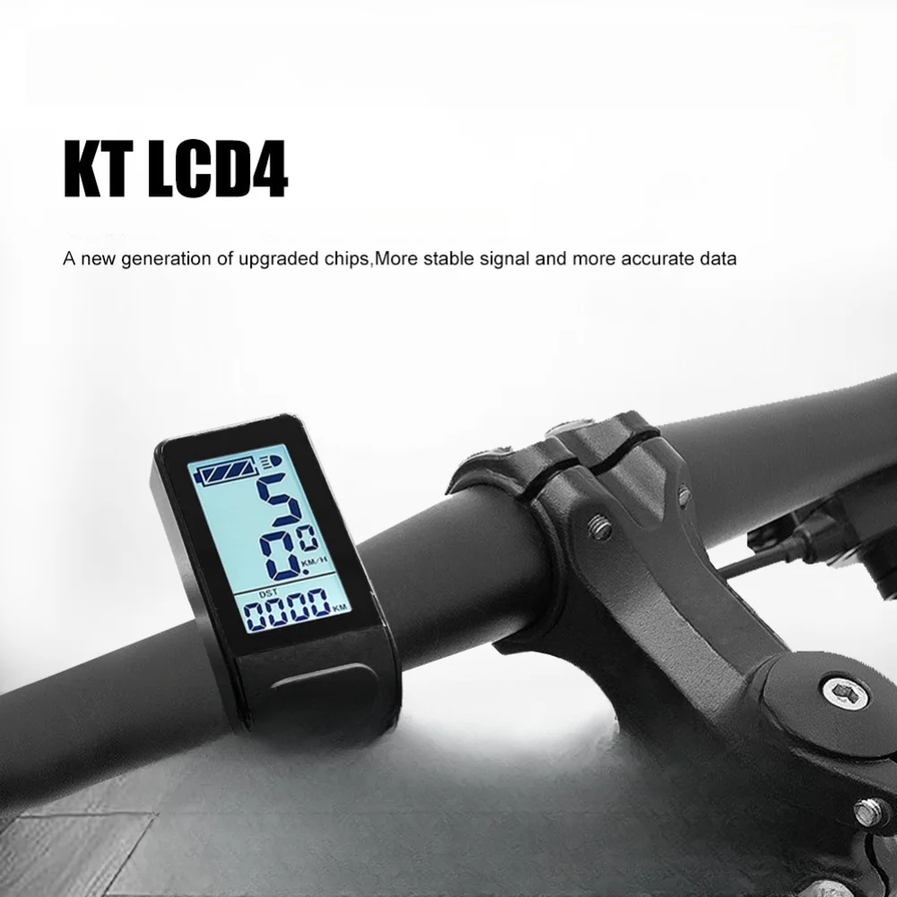 

For KT LCD4 Electric Bike Display 24V36V48V Waterproof Instrument Panel with 5 Pin Connector for Ebike Controller