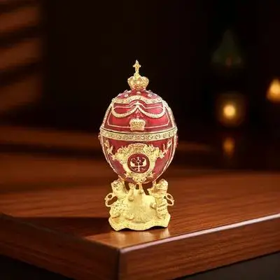 

1Pcs Egg Shaped Ring Box Studded Stylish Organizer Jewelry Storage Case Creative Gift for Wedding Engagement Christmas