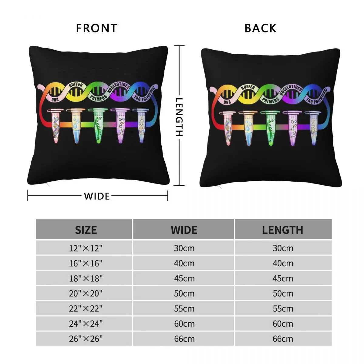 Components Pipette Tubes Biology Science Pillowcase Pillows Cover Cushion Comfort Throw Pillow Sofa Decorative Cushions Used