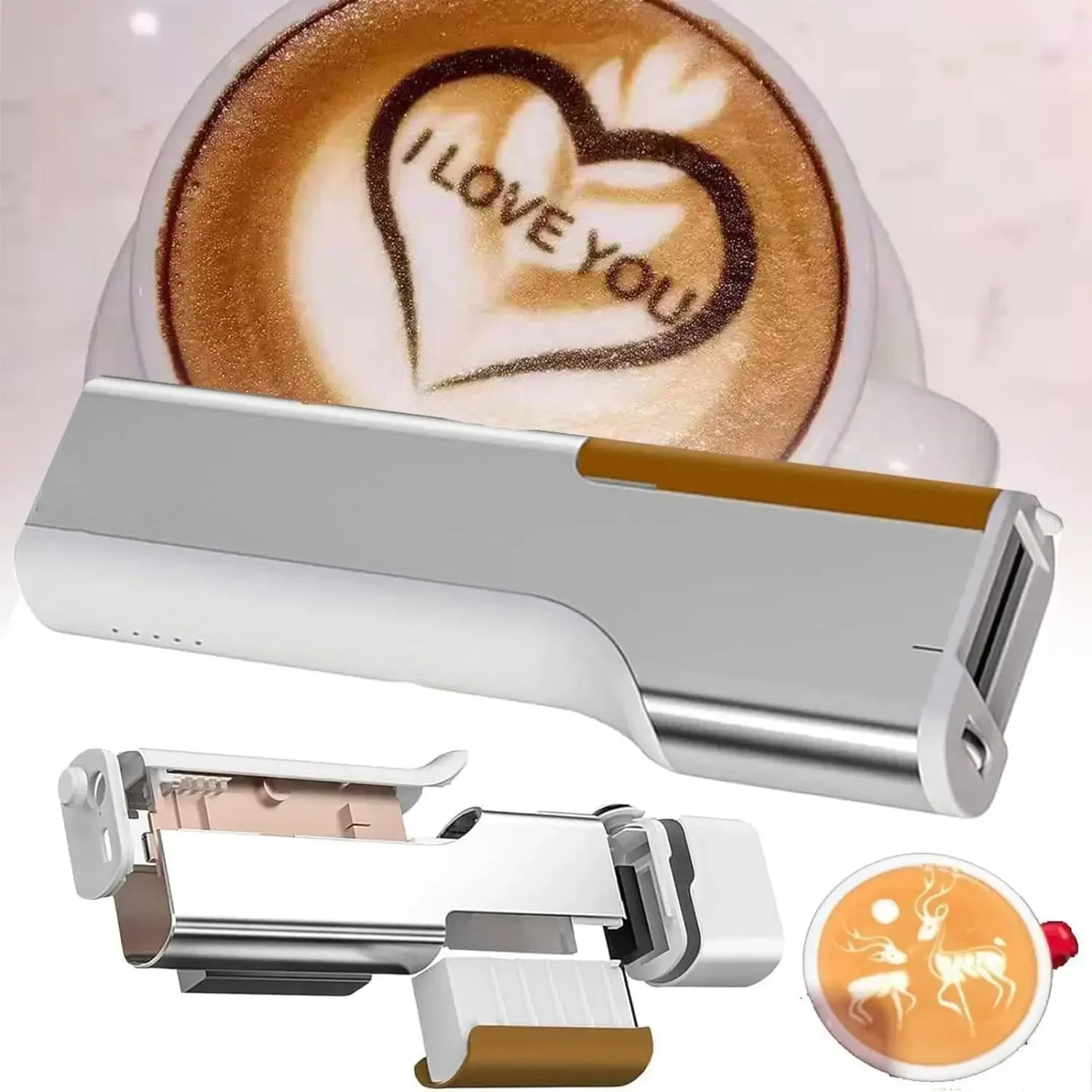 

NewWISEPRINT Food Grade Printer Coffee Latte Art Printing Machine Cake Macaron Inkjet Handheld Printer Diy Coffee Printer