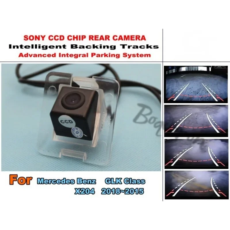 For Mercedes Benz GLK Class X204 2008~2015 Smart Tracks Chip Camera / HD CCD Intelligent Dynamic Parking Car Rear View Camera