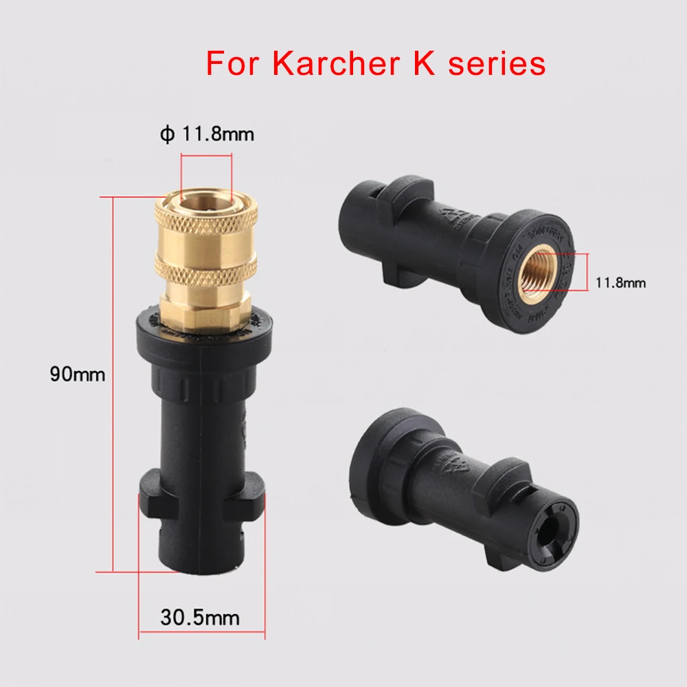 Karcher-Conexión rápida para adaptador de la Serie K, boquillas de alta presión de 4000 PSI, adaptador Karcher de 1/4 pulgadas, accesorios para coche