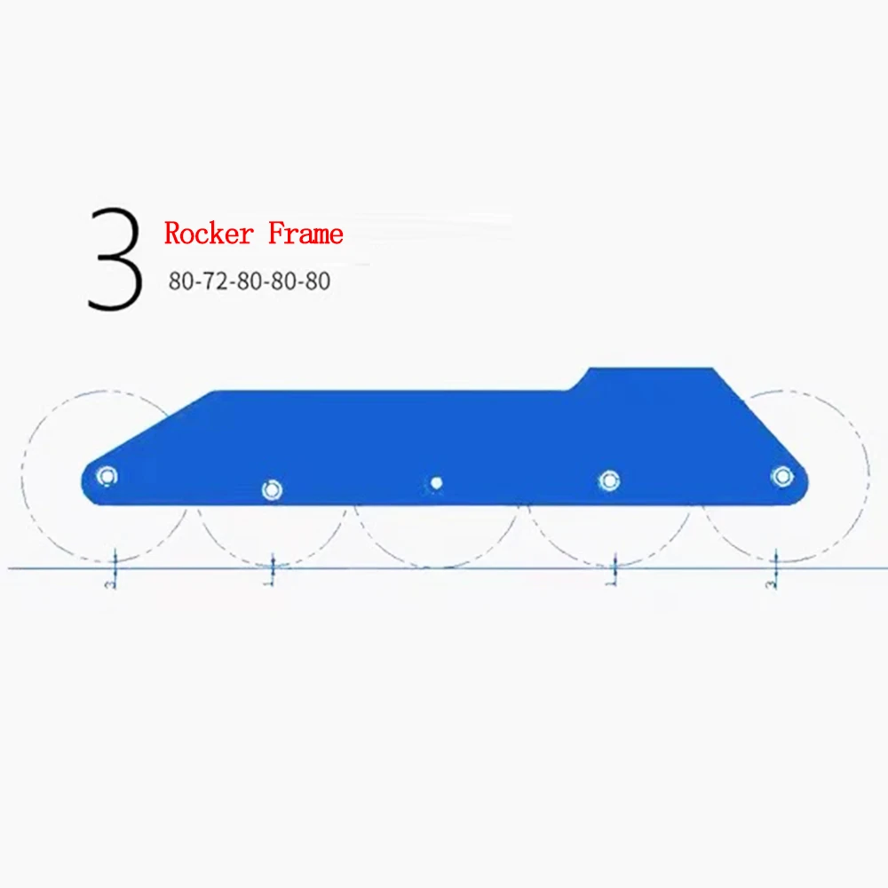 Рама для роликовых коньков Wintask, 4x9, 0/3*100 мм, 80-72-80-80-80 мм, рама для скоростных коньков, шаг волшебника, 150-195 мм, шасси для коньков