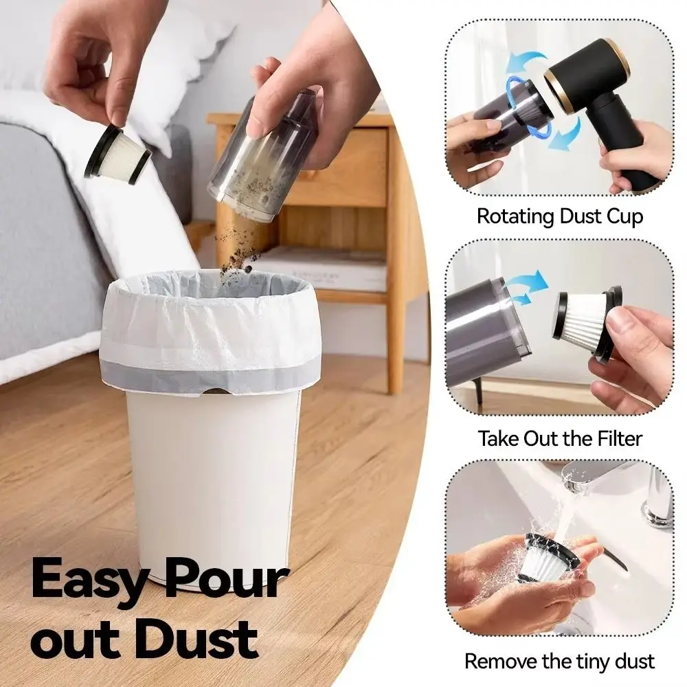 

Rechargeable Mini Vacuum Cleaner Strong Suction Cordless Handheld Vacuum Cleaner High Power Handheld Car Vacuum Cleaner