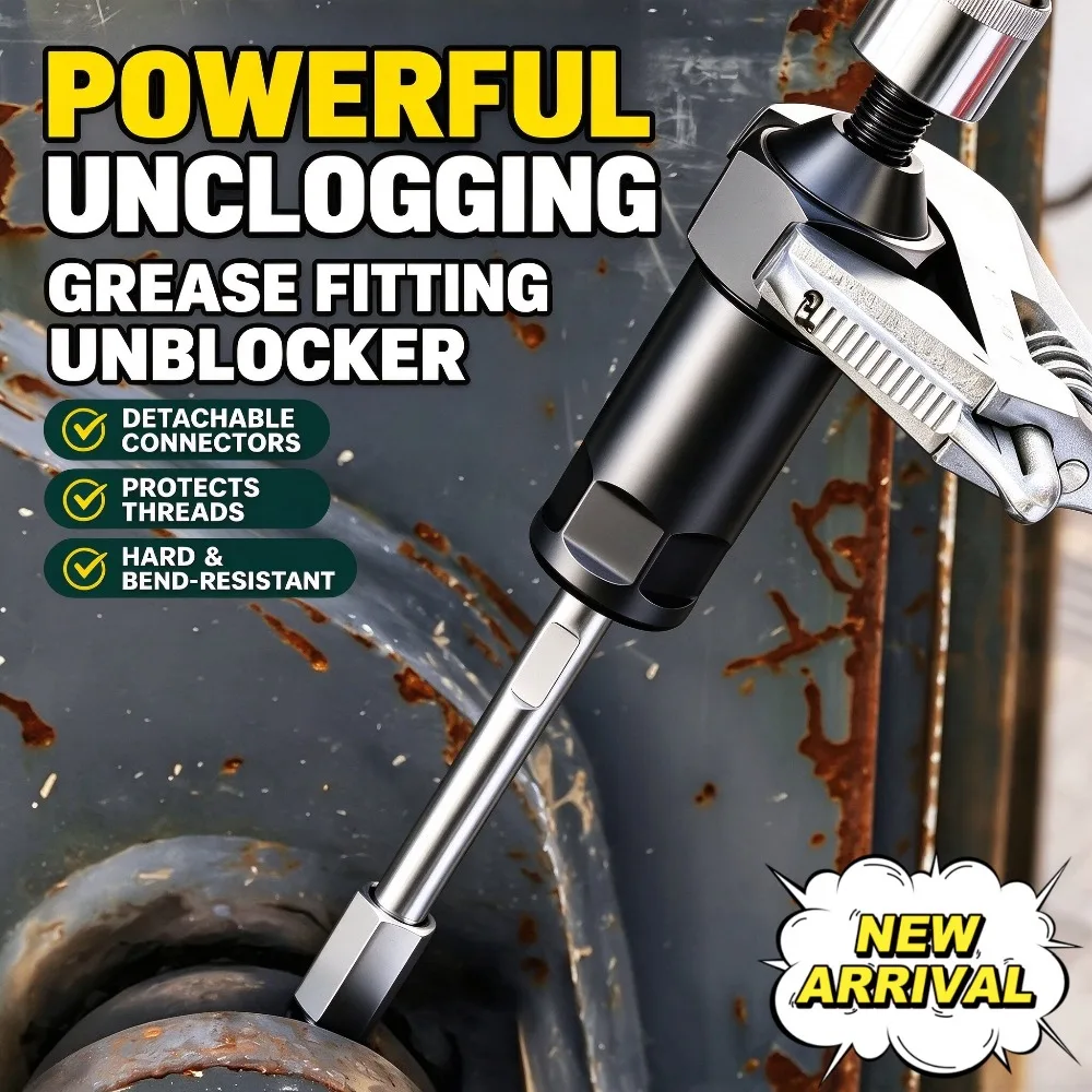 New Heavy Duty Split Grease Zerk Fitting Cleaner Tool for Auto Tractor Excavator Farm Construction Machinery Maintenance