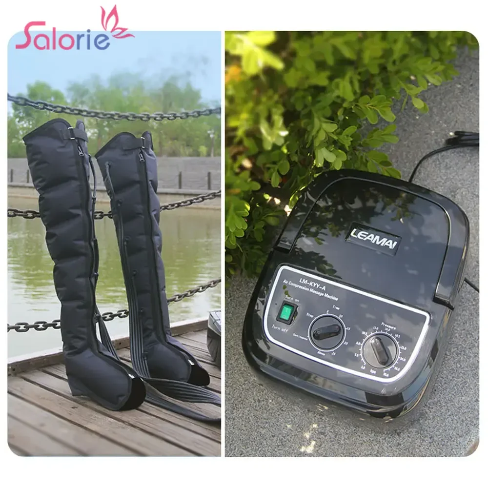 6 Section Leg Massager Air Wave Pressure Massage Vibration Compression Leg Arm Waist Foot Massage Pneumatic Air-Wrap Relaxtion