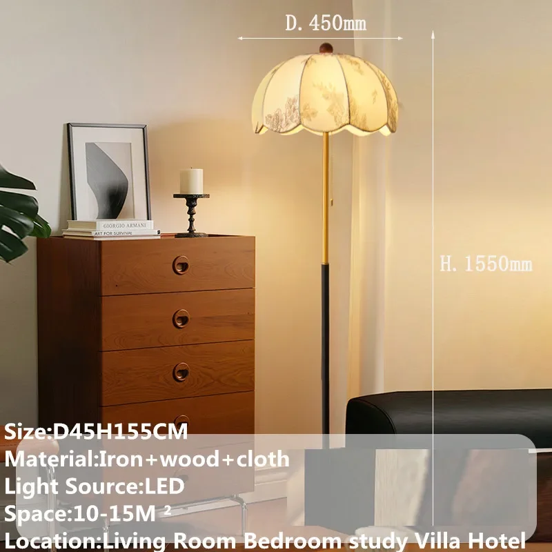 FAIRY Contemporary Floor Lamp Retro Art Bedroom Living Room Beside The Sofa LED Villa Hotel Decorative Standing Light