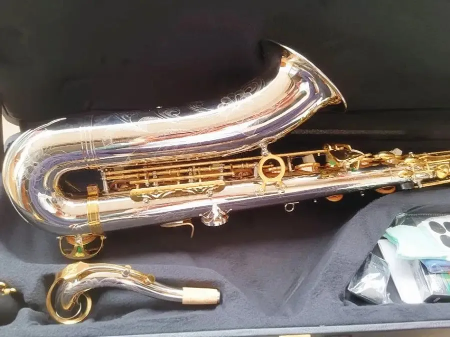T-W037 Style Bb Tenor Saxophone Nickel Silver Engraved w/Accessories 2026 new
