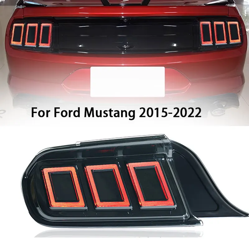 Rear Tail Light for Ford Mustang 2013 -2020 Driving Reversing Parallelogram Design Upgrade Animation DRL Tail Lamp Accessories