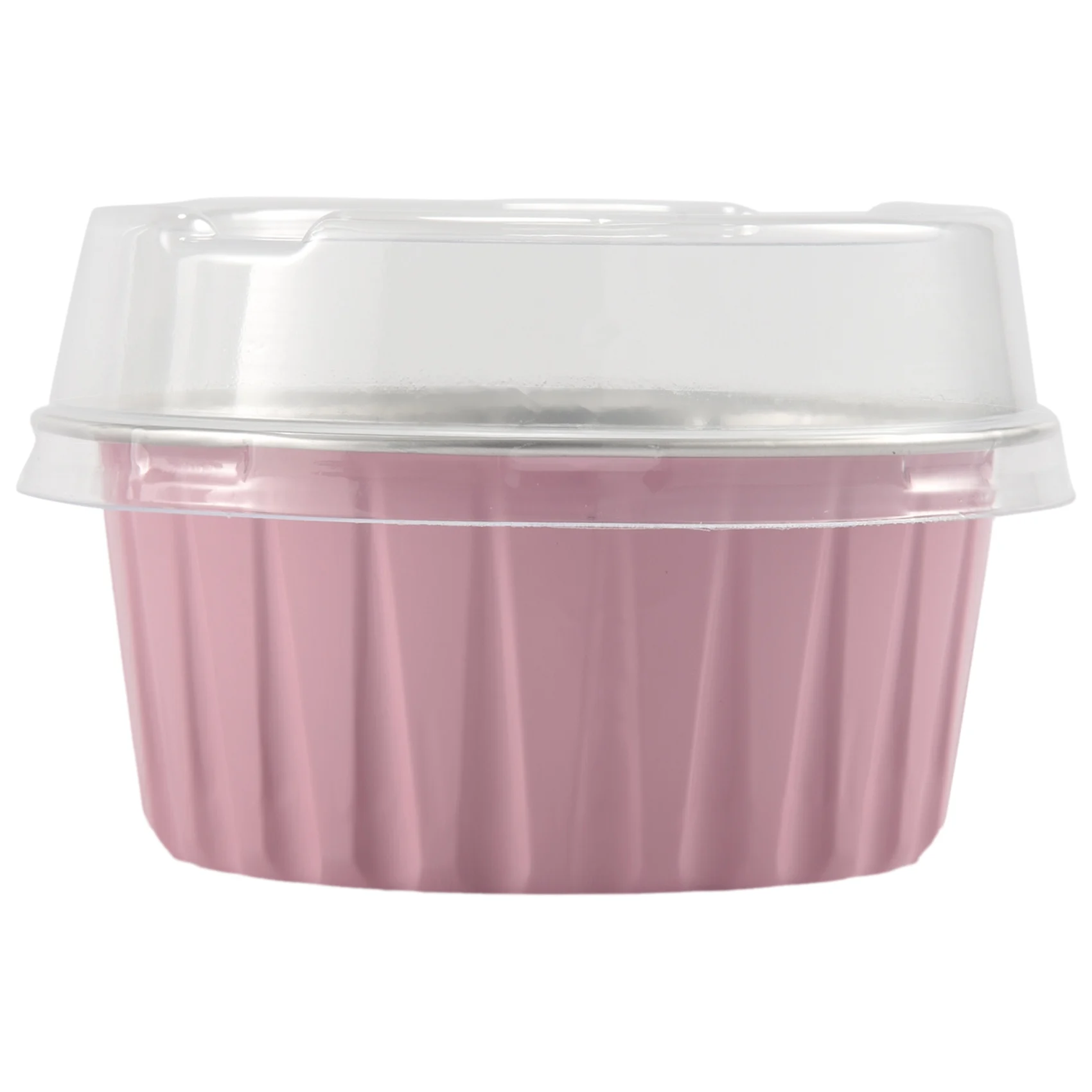 

ABWR-100Pcs 5Oz 125Ml Disposable Cake Baking Cups Muffin Liners Cups With Lids Aluminum Foil Cupcake Baking Cups