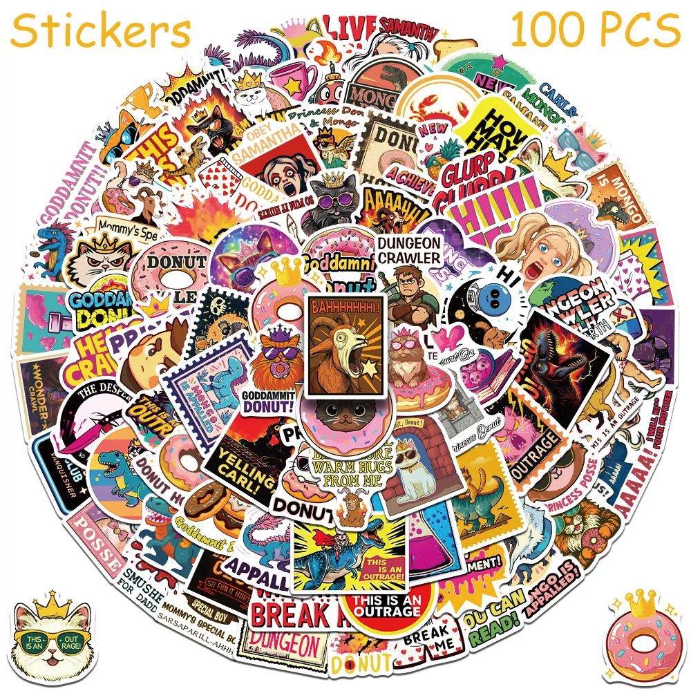 50/100 Stück Dungeon Crawler Carl Aufkleber für Handy, Scrapbook, Gepäck, Skateboard, Helm, DIY Cartoon Ästhetische Sticker – Detail 7