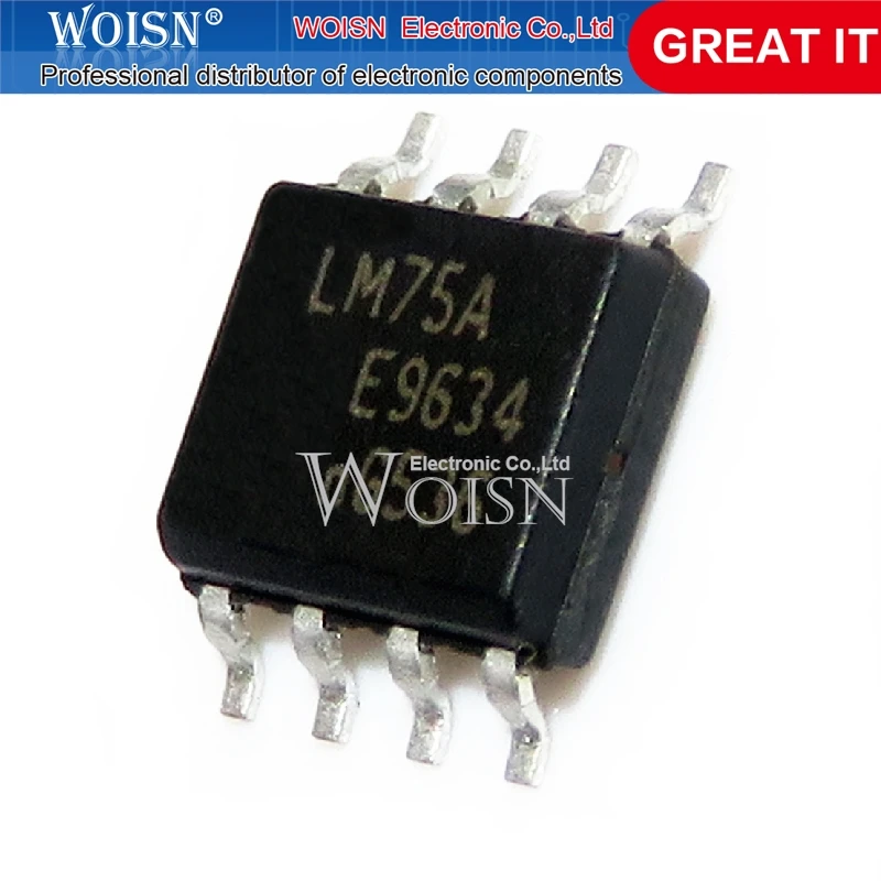 10PCS Chipset LM75CIM3 LM75A LM75AD LM75 SOP-8