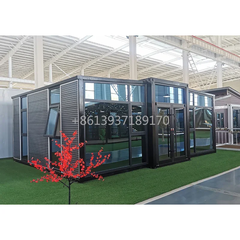 Hurricane Proof Collapsible Prefabricated Homes Steel Frame Modular Villa Expandable Container Residential Container Homes House