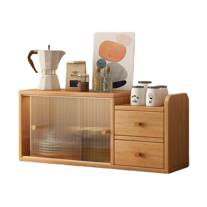 Desktop Shelf Multi-layer Storage Cabinet Tea Cup Holder Living Room Desktop Side Cabinet Office Countertop Coffee Locker
