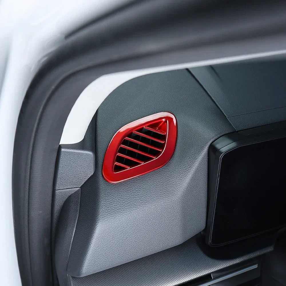 IOSN Red ABS Dashboard Upper Air Outlet Cover Air Conditional Defrost Vent Grill Trim Frame For Kia Sportage NQ5 2026 LHD