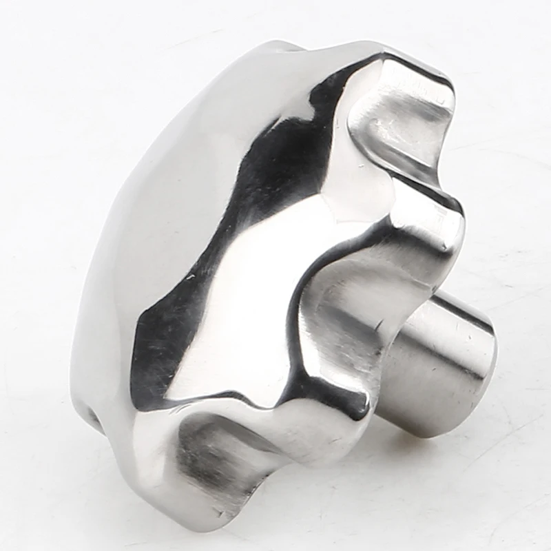 M6/8/10/12/14/16 Stainless Steel 304 Female Thread Star Knob Handles Star Shaped Through Hole Clamping Nuts Knob Plum Hand Wheel