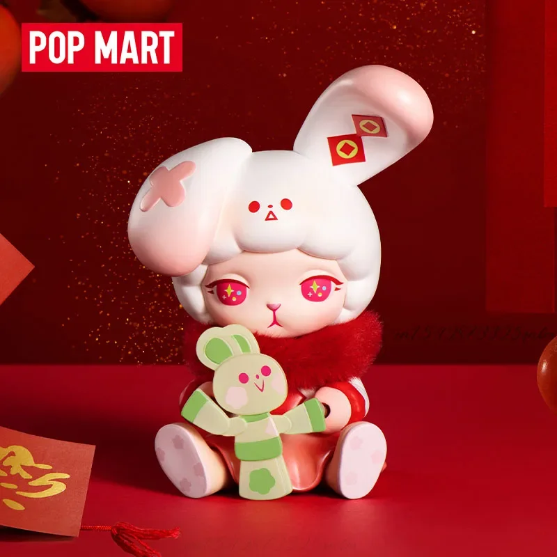 POP MART Drie, Twee, Eén! Gelukkig Chinees Nieuwjaar Serie Blind Box Speelgoed Kawaii Anime Action Figure Verrassing Mystery Box Poppen