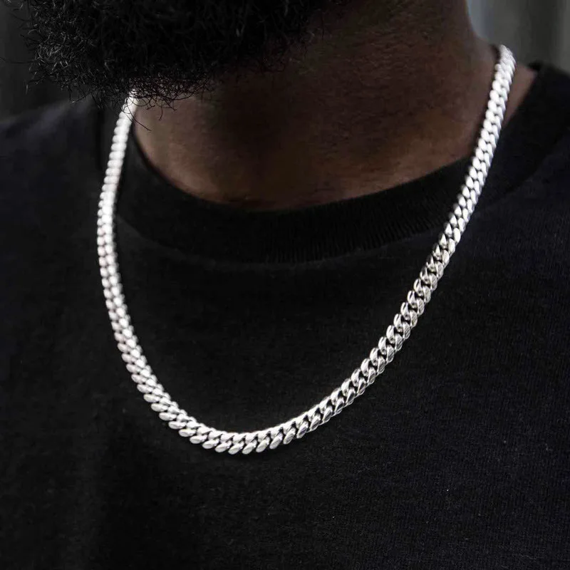 Men' Necklaces Homme Stainless Steel Cuban Link Chains For Men Hiphop Rock Jewelry Accessories Multiple Sizes 3mm-9mm C047