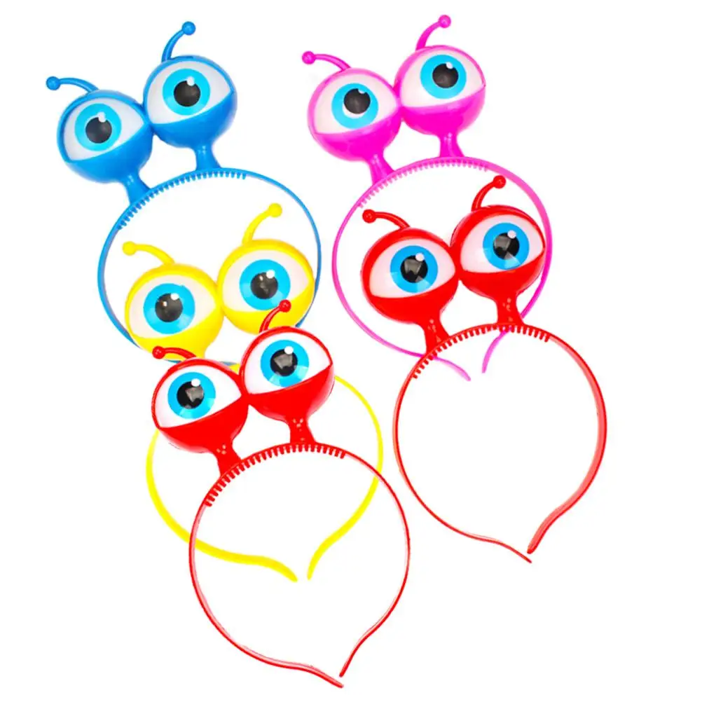 5Pcs LED Glow Eyeball Headbands For Party Supplies Lightweight Comfortable Hair Hoop Festival Braiders Halloween Hairband Glow