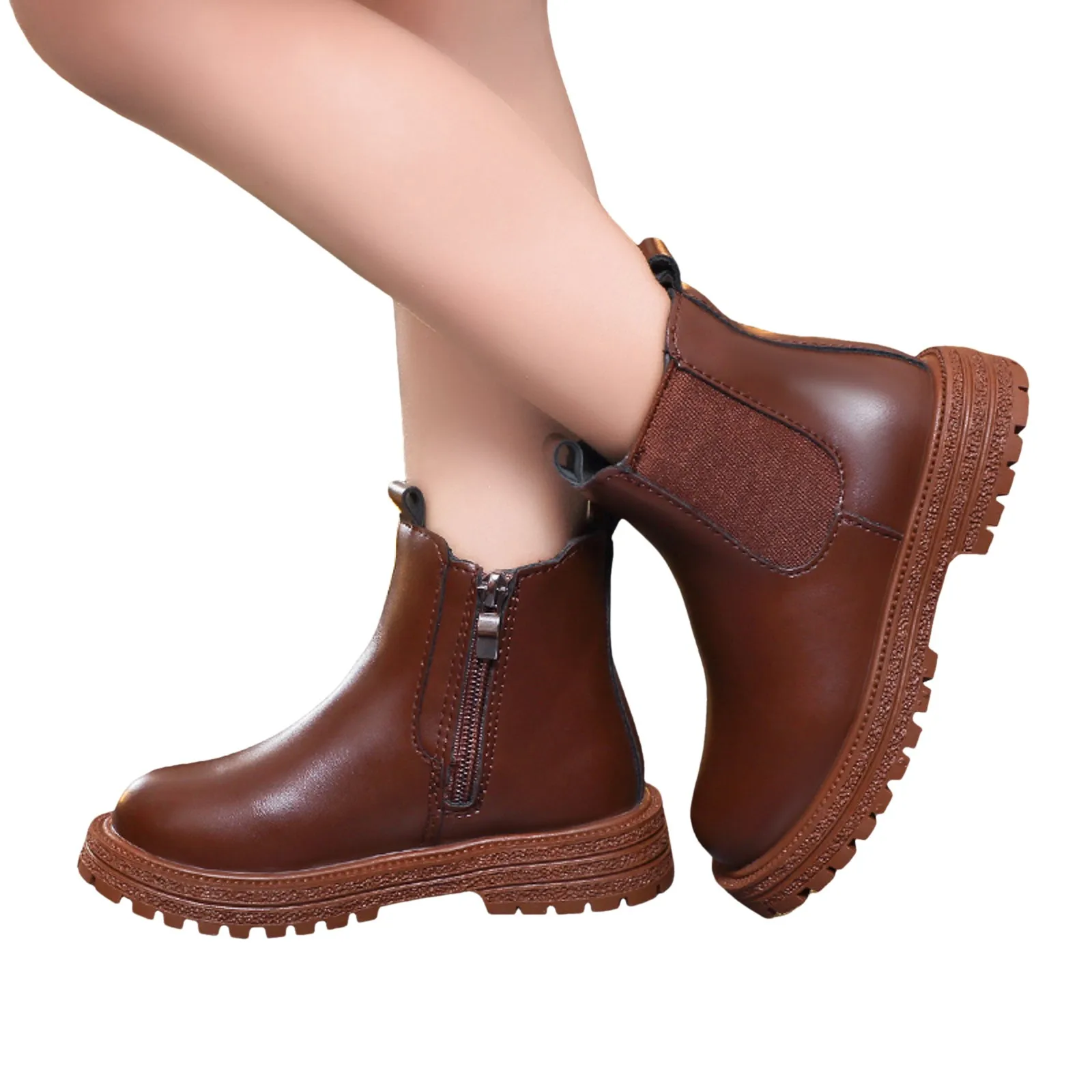 Baby Girl Boots Girls Leather Snow Boots Young Women Chelsea Short Boots Chilren Leather Shoes Kid Shoe for Girl