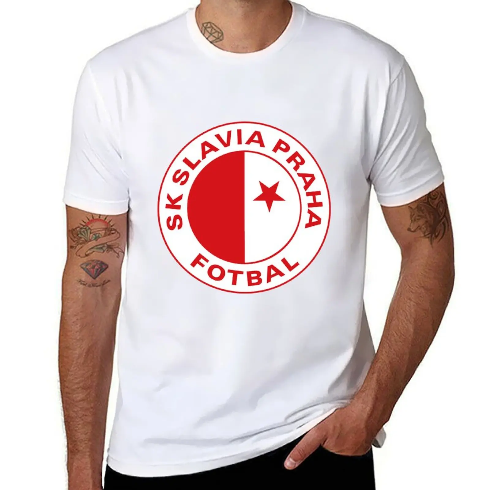 

Slavia t t slim fit Sportovní shirt T-Shirt shirts klub man shirt Praha t graphic for man essential