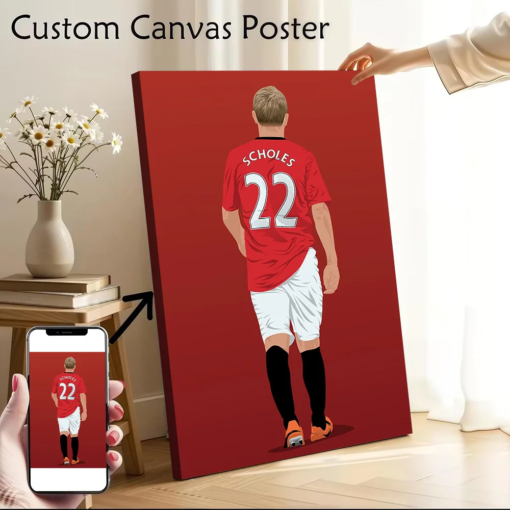 Pôster de Paul Scholes em Tela, Arte de Parede, Impressão de Foto Personalizada, Pintura Moderna para Fãs, Decoração de Sala de Estar, Decoração de Interiores, Wand Deko