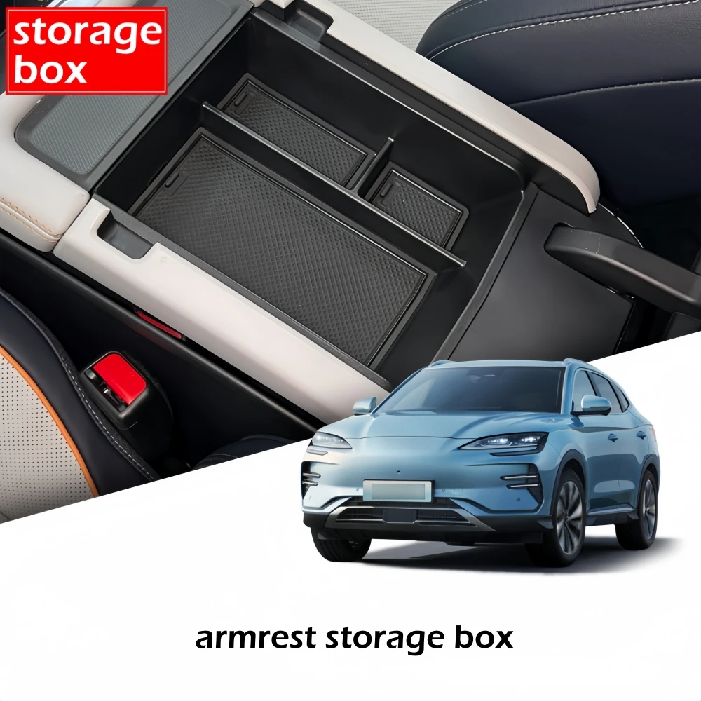 Armrest Storage Box Cup Holder for BYD Seal U Sealion 6 Song Plus Champion Edition 2023 2024 2025 Car Interior Accessories