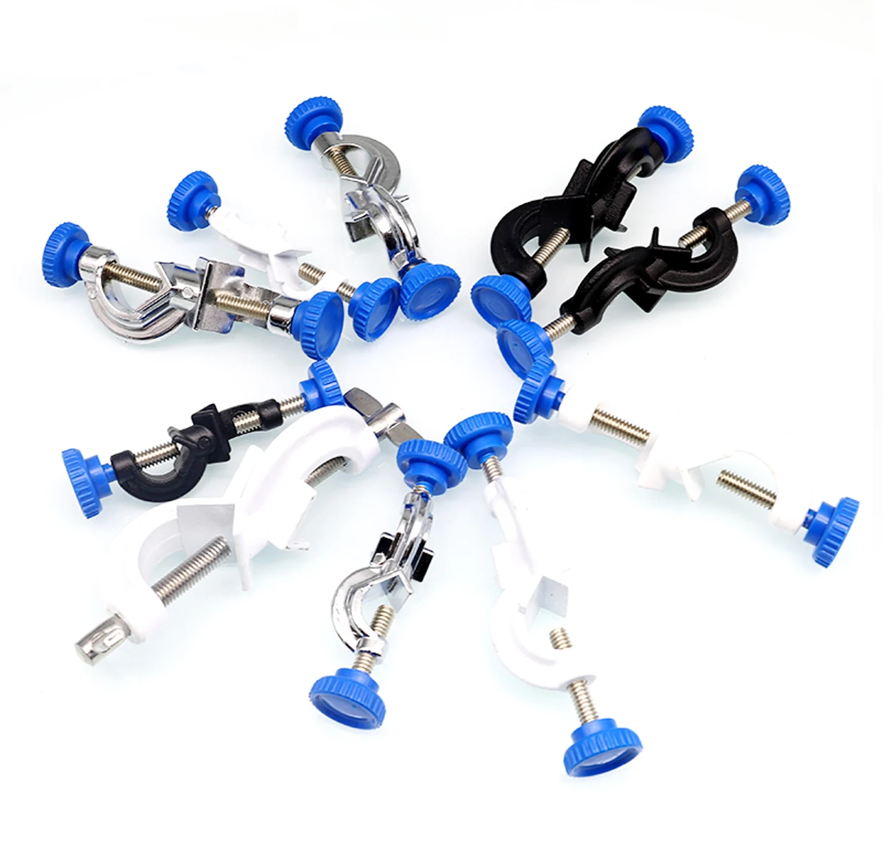 Laboratory Grade Metalware Set, Lab Support Stand Set with Iron Clamp Holder, Flask Clamp, and Condenser Stand，1Piece