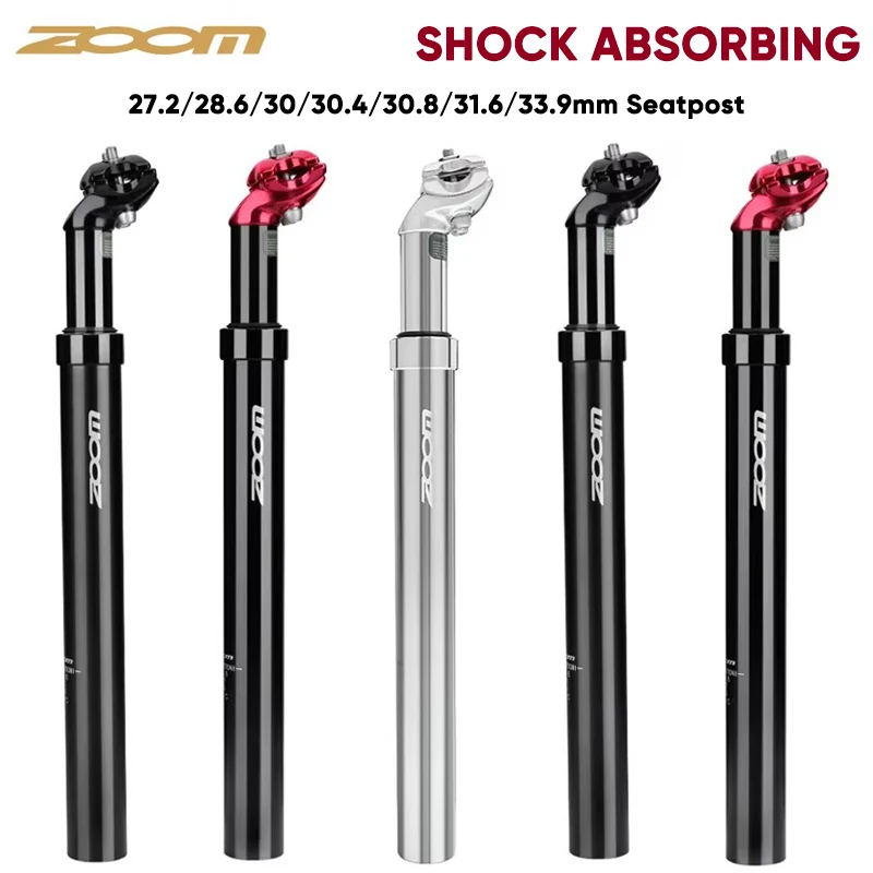 

ZOOM Bike Seatpost Suspension Seat Tube Shock Absorber 350mm MTB Road Bike Saddle Post 27.2/31.6/28.6/30.4/30.8/33.9mm Bike Part