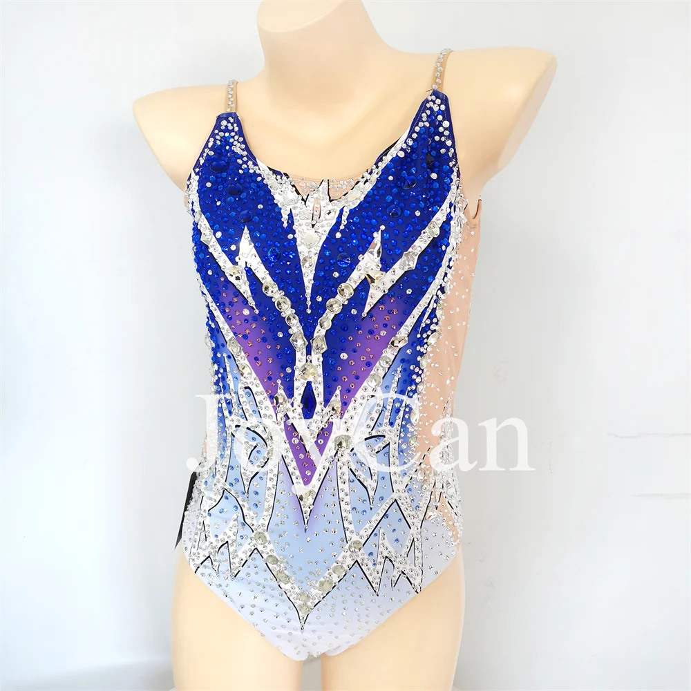 JoyCan-ثياب جمباز سبانديكس أنيقة للنساء والفتيات ، أزرق ، ملابس رقص للمنافسة