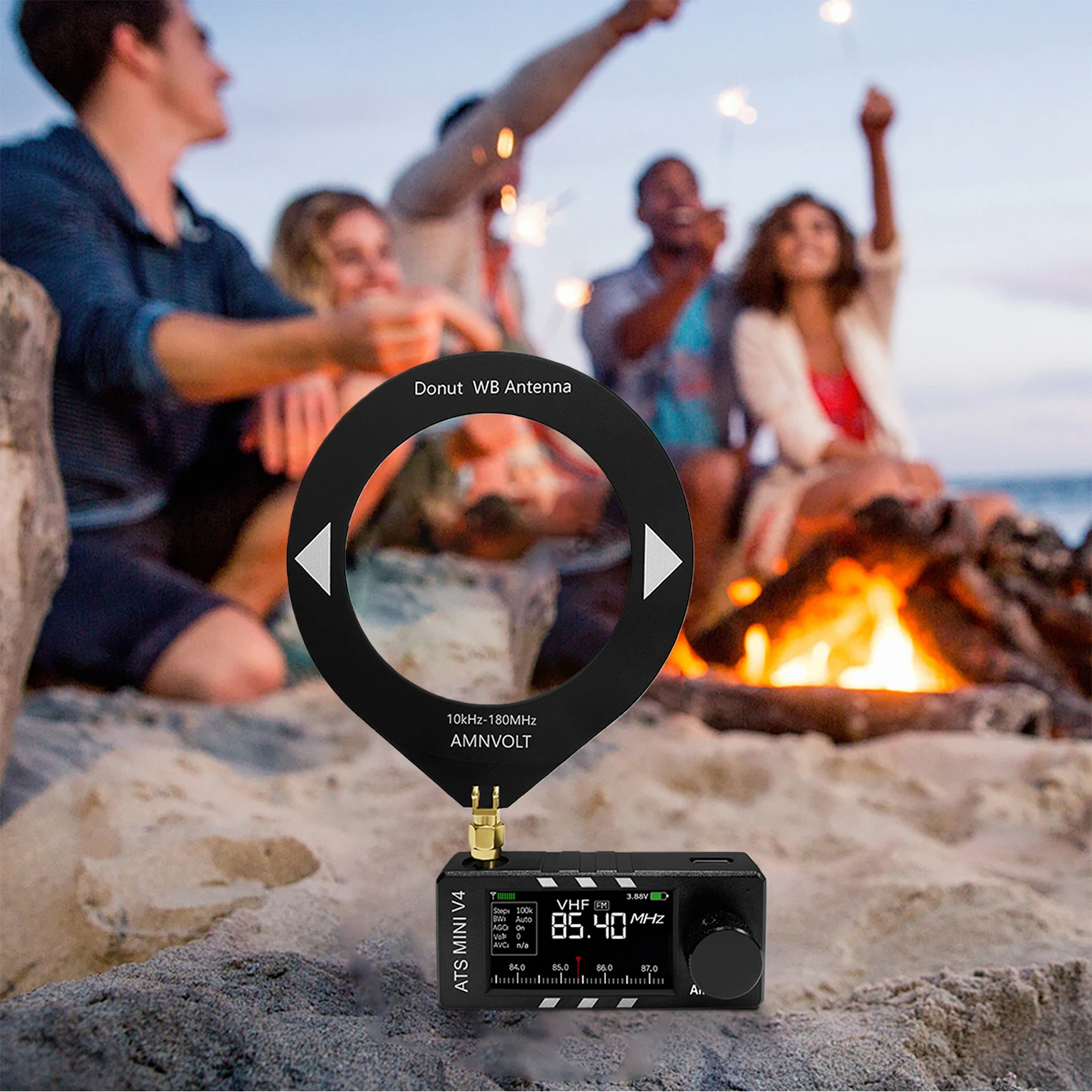 

Портативное радио AM/FM AMNVOLT V4 ATS ESP-32-S3 с полнодиапазонным DSP, 1,9-дюймовым IPS-экраном, USB и транзисторным приемником LSB