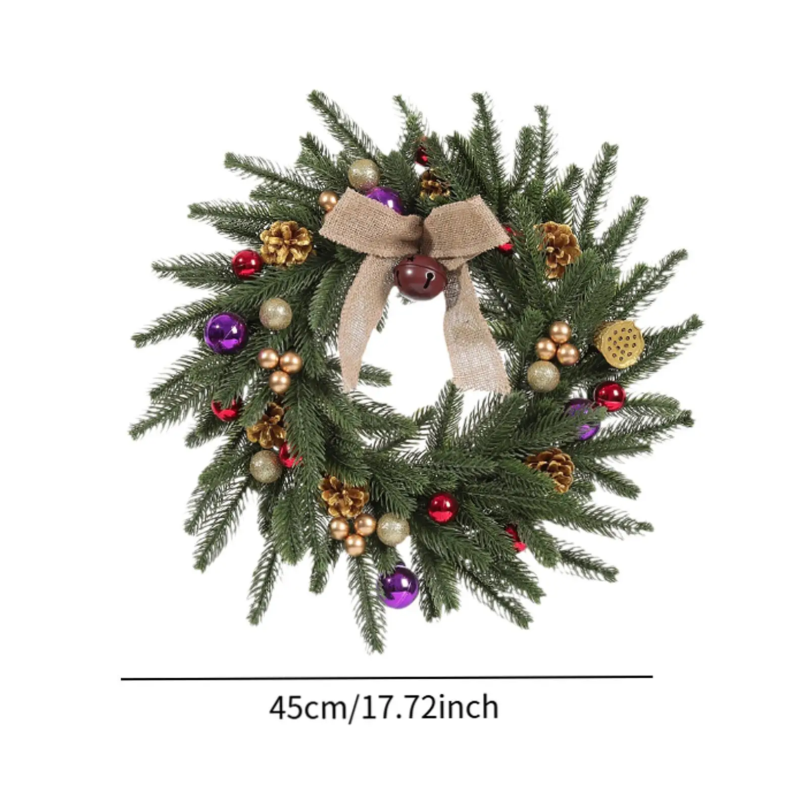 Front Door Christmas Wreath Pendant for Wall Office Christmas Tree Hanging