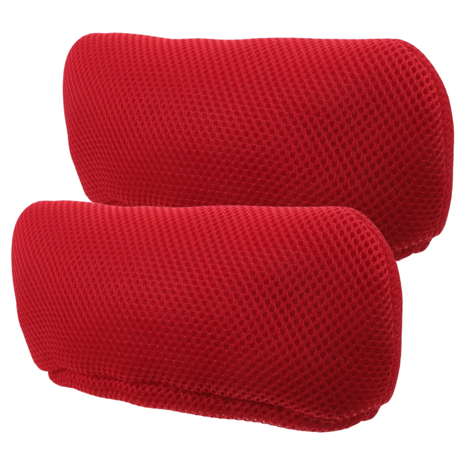 

1 Pair Underarm Crutch Pads 8.25X3.34X3.22" Red Sponge Cushion Washable Ergonomic Replacement Covers Breathable Mesh Crutch