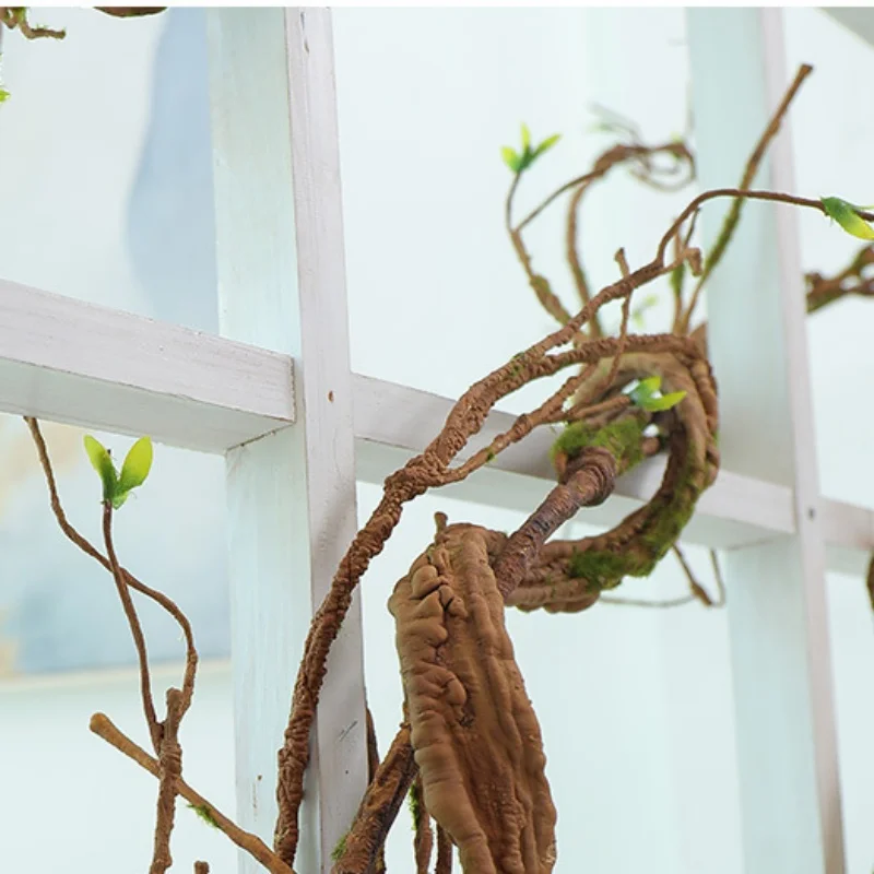 Lebensechte verwelkte Ranke aus künstlichem Schaumstoff, getrocknete Ranke für Wohnzimmerdekoration, 180 cm, gefälschte hängende Ranke, ländliche Gartenparty-Dekoration im Freien – Detail 5