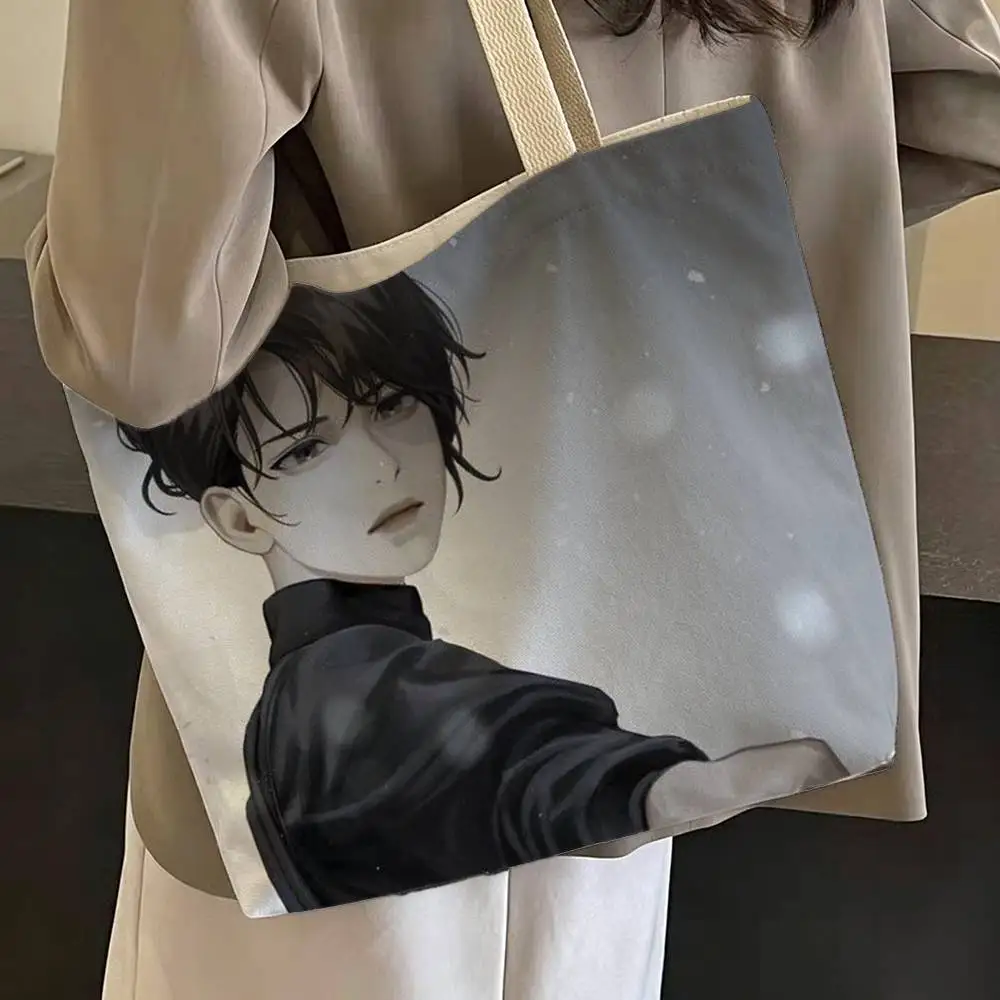 Сумка-тоут J-Jung H-Heewon ORV O-Omniscient Reader Canvas: Просторная, прочная сумка через плечо с застежкой, классическая, идеально подходит для работы