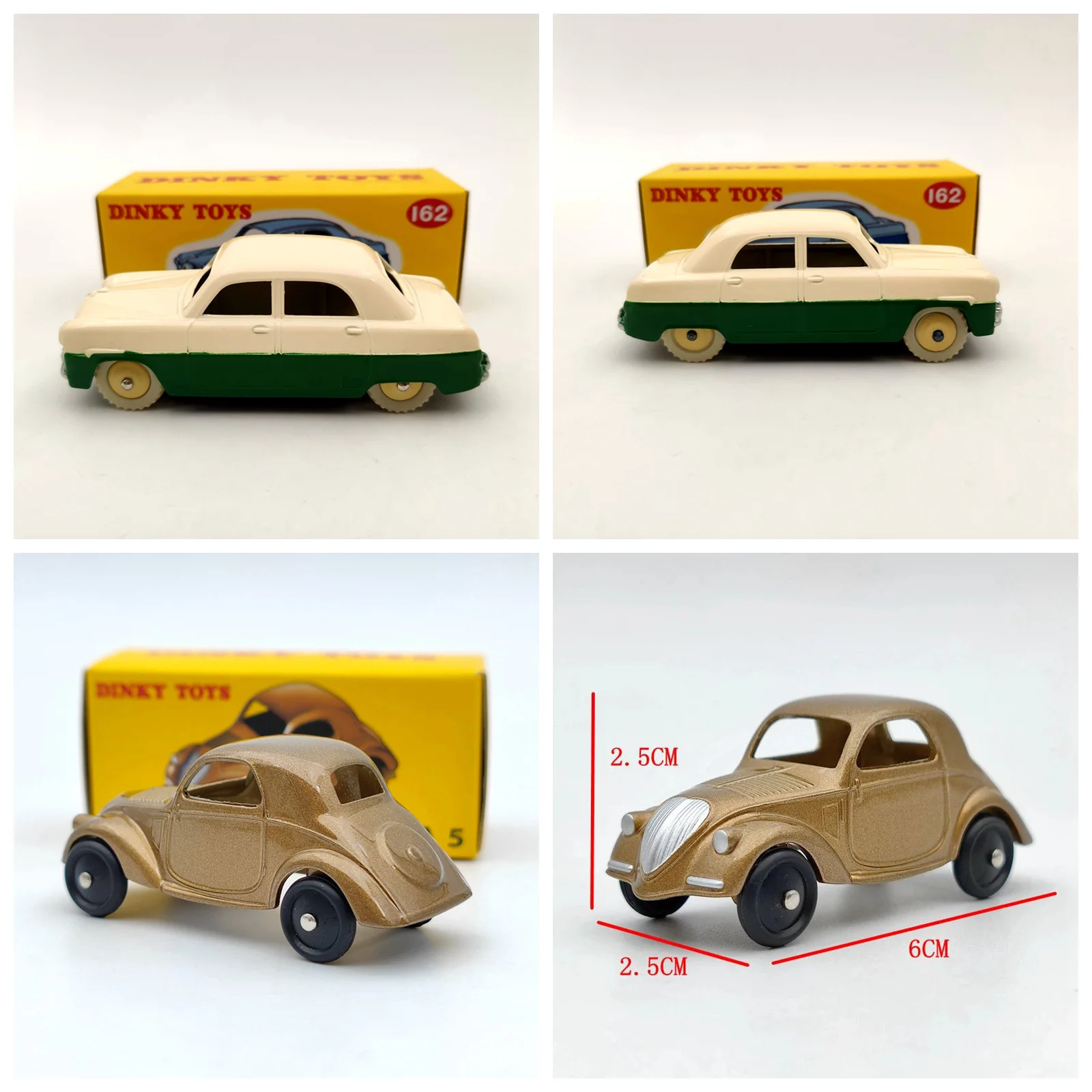

DeAgostini 1/43 Dinky 162 & 35A Zephyr Saloon & 5 Diecast Model Car Miniature Collection Toy Vehicle Models