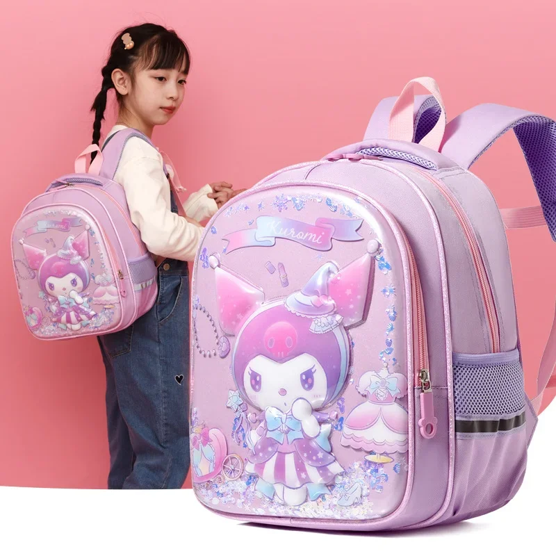 

Sanrio Kulomi cute childlike student schoolbag Melody cartoon print sweet quicksand large capacity backpack