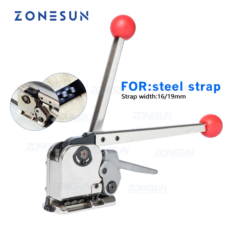 

ZONESUN DB-GD35 16-19mm Manual Buckle Free Steel Belt Strapping Machine Strapping Tensioner Tool For Wood Steel Packing Machine